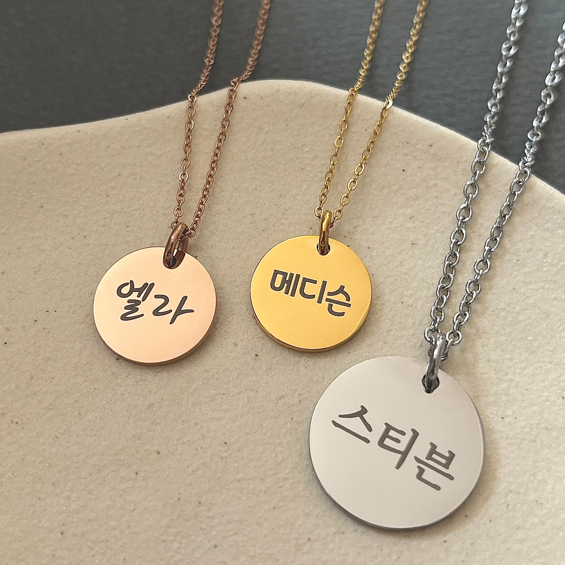 Stainless Steel Korean Gold Jewelry Chain Pendant Korean Gold